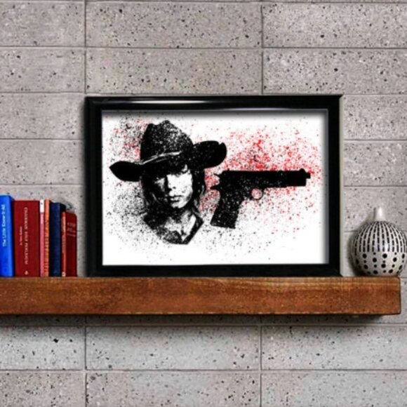 Fan Art The Walking Dead Carl Printed Picture - Picture 1 of 1